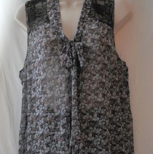 Lacy polyester blouse